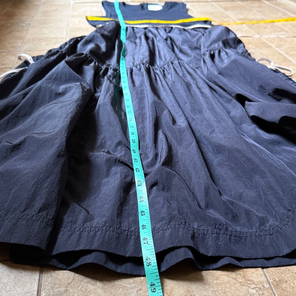 Daily Practice Bowline Midi Dress Anthropologie Track Stripe Side Ties Pockets - Picture 13 of 17